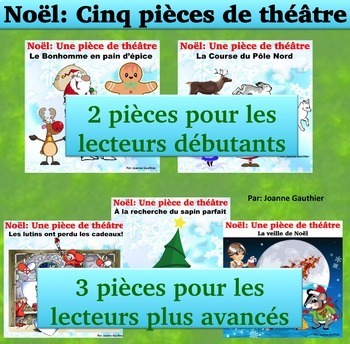 Preview of Noël: 5 Pièces de Théâtre des lecteurs pour Noël: French Christmas Plays