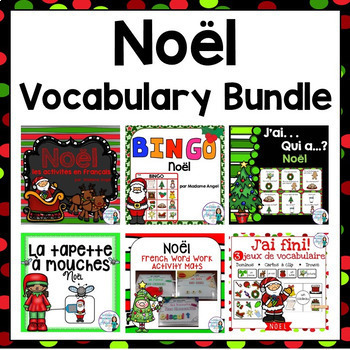 Preview of Noël: French Christmas Themed Vocabulary BUNDLE