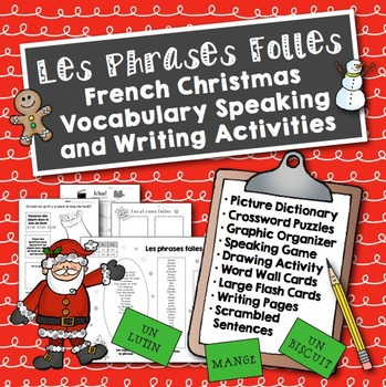 Preview of Noël: French Christmas Vocabulary Speaking and Writing Activities