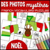 Noël French Christmas vocabulary mystery picture puzzles