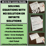 No or Infinitely Many Solutions - All-in-One Bundle - Note