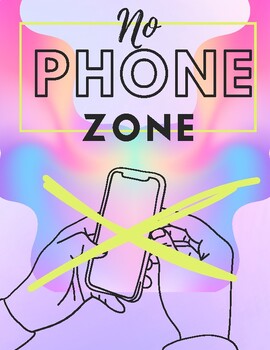 No phone zone sign by Crescendo Ed | TPT