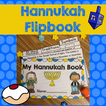 Preview of No prep Hannukah Printable Close Reading Flipbook