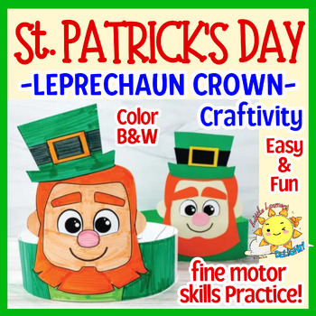 No prep LEPRECHAUN CROWN/HEADBAND| St Patricks Day Hat Spring Craft ...