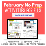 No prep printable and digital resources for ELLs {February}