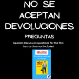 No se aceptan devoluciones preguntas-Questions Instruction