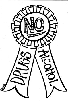Preview of No to Drugs Ribbon