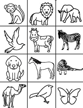 Preview of Noah Noach Animal Matching Game