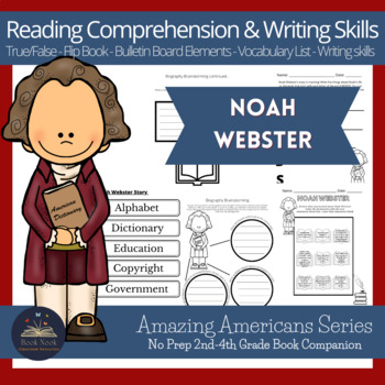 Preview of Noah Webster - Book Companion Lesson Packet