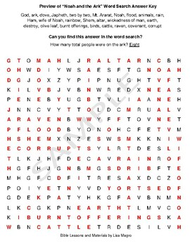 noah and the ark word search no prep tpt