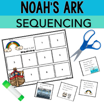 Preview of Noah's Ark Sequencing Stories with Pictures Bible Activities