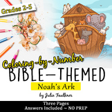 Noah's Ark Bible Coloring-by-Number Pages