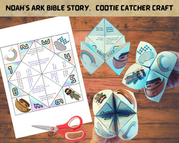 Preview of Noah's Ark Bible Story Activity, Sunday school craft, Printable paper worksheet