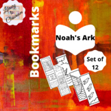Noah's Ark Bookmarks - set of 12