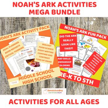 Preview of Noah's Ark Elementary, Middle School, and High School Project Bundle