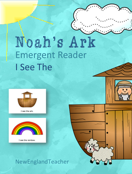 Preview of Noah's Ark Emergent Reader Printable Book for Early Readers