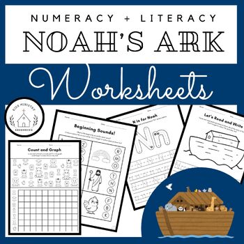 Preview of Noah's Ark Literacy & Numeracy Bundle