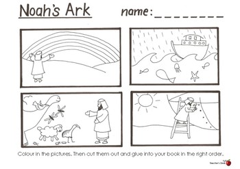 Noah S Ark Sequencing Worksheets Teaching Resources Tpt