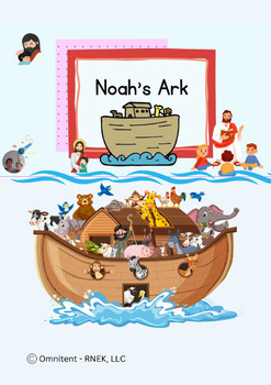 Preview of Noah's Ark Short Story with Easel Quiz - Christian Jewish Bible Story