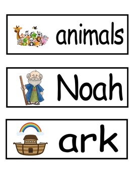 Preview of Noah's Ark Word Wall Words