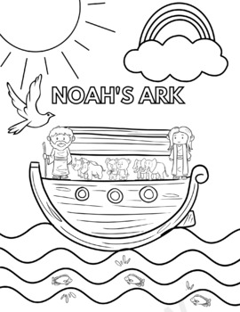 For A Cause Coloring Noahs Ark Pillow – AHA Designs