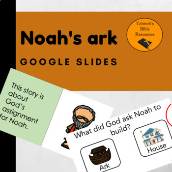 Preview of Noah's ark google slides bible lesson 