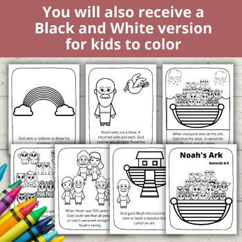 Noahs Ark Bible Poster, Bulletin Board Ideas, Coloring Pages, Kids ...