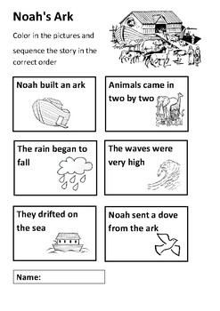 Noah S Ark Story Sequencing Activity By Steven S Social Studies Tpt
