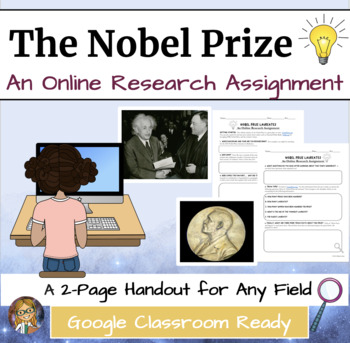 Preview of Nobel Prize Activity for Students | Google Classroom Research Assignment