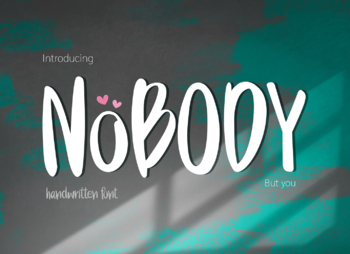 Preview of Nobody | Digital Font