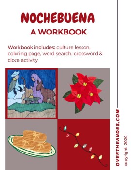 Preview of Nochebuena Workbook: culture reading plus activities, low prep, answers inc.