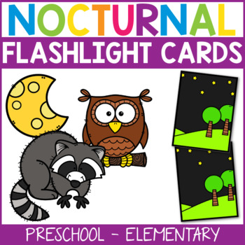 Preview of Nocturnal Animal Flashlight Cards