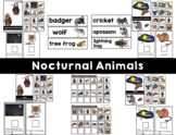 Nocturnal Animals Adapted Books, Worksheets and BOOM book!