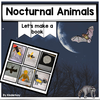 Nocturnal Animals Let's Make a Book and Coloring Pages by KinderKay