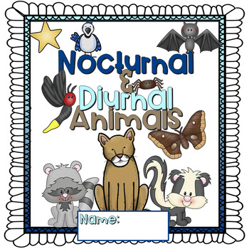 Nocturnal and Diurnal Animals Lapbook by The LapBook Lady | TPT