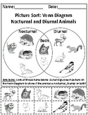 Nocturnal and Diurnal Animals Picture Sort Kindergarten Gr