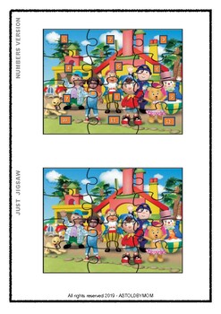 Preview of DIY Noddy JIGSAW Puzzle - Numbers, Alphabets