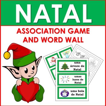 Preview of Natal: Portuguese Christmas Association Game and Word Wall