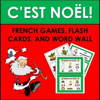 Preview of Noël: French Christmas GAMES, FLASH CARDS, AND WORD WALL
