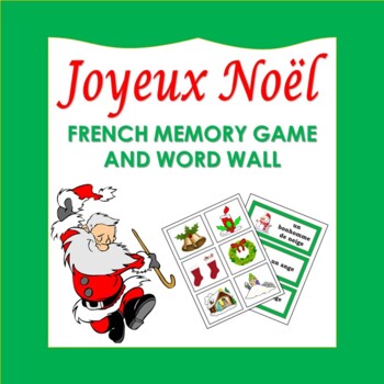 Preview of Noël: French Christmas Memory Game and Word Wall