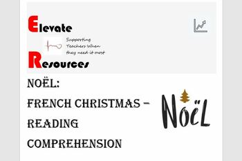 Preview of Noel: French Christmas - Reading Comprehension
