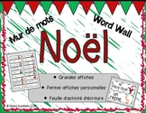 Noël - Mur de mots   Christmas - Word Wall - En français