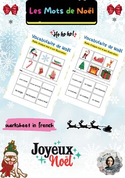 Preview of Noël en Français A Festive French Vocabulary Guide