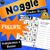 Noggle FREEBIE - Math Boggle - Multiplication and Division