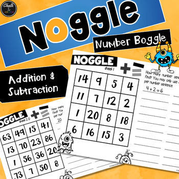 Preview of Noggle - Math Boggle - Addition & Subtraction