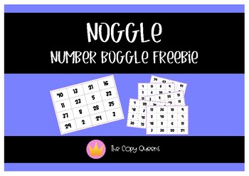 Preview of Noggle Number Boggle Boards Free - addition, subtraction, multiply & divide