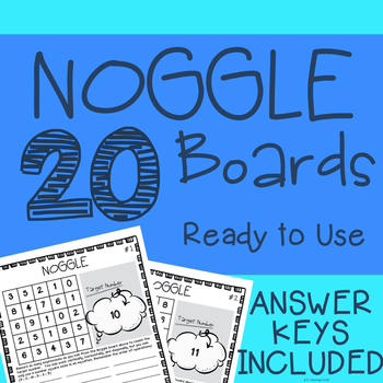 Preview of NOGGLE: Number Boggle with Answers!