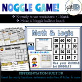 Fun with Math- Noggle Game Worksheets & Interactive Bullet