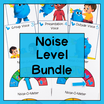 Preview of Noise Level Poster Bundle - Volume Level Tracking Visual Classroom Tool