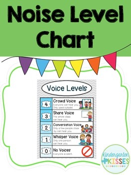Noise Level Management Chart by Kindergarten Kisses | TpT